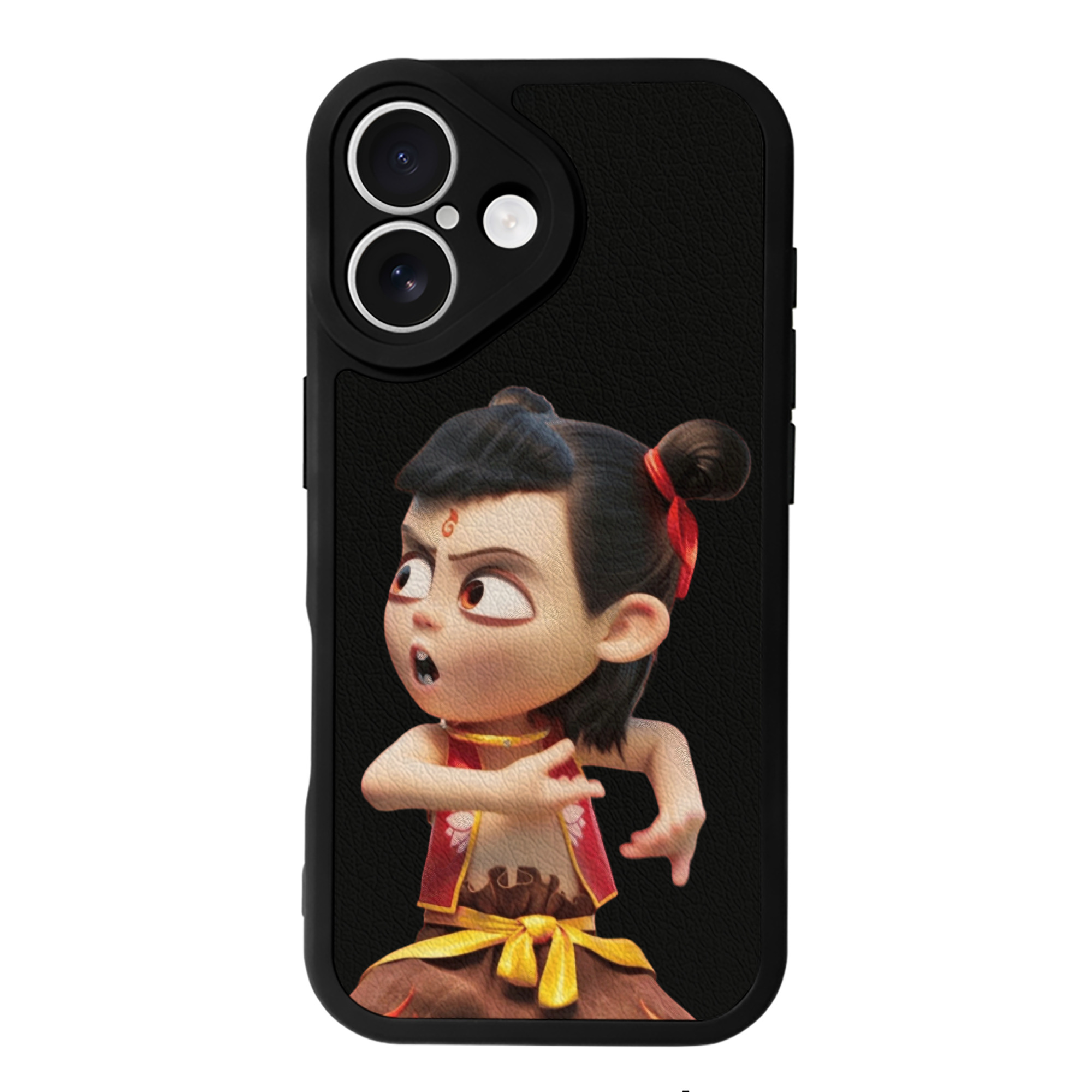 （画像用） Ne Zha 2 ナタ 魔童の大暴れ 【iPhone 16シリーズ対応】シリコンスマホケース（レザー調） 材質：シリコン